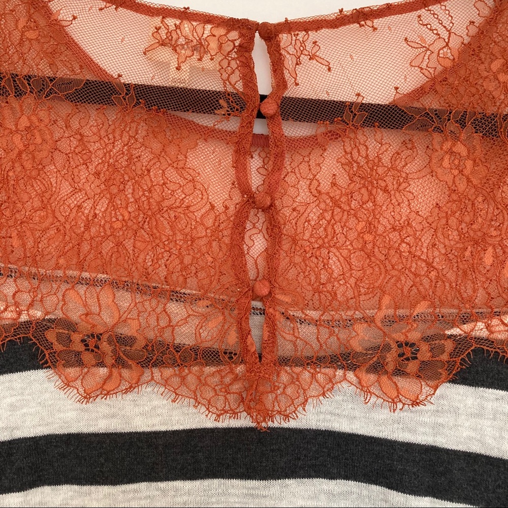 Anthropologie Deletta Lace and Lines Top Size S - Picture 3 of 9